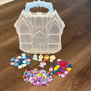 Disney Frozen Castle Bead Set - 5 Character Charms - Carrying Case